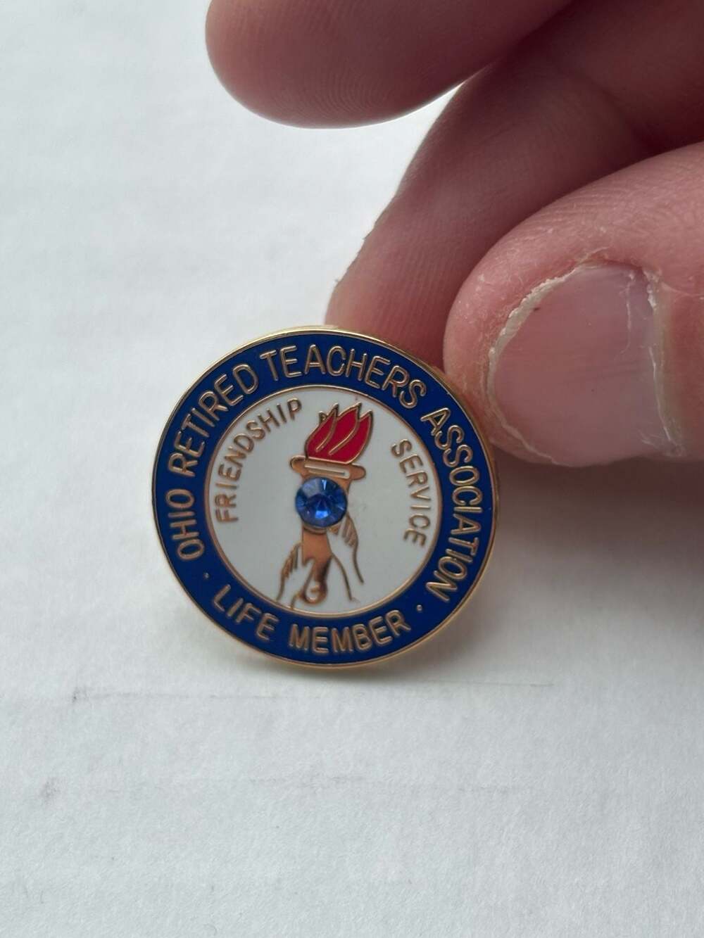 Ohio Retired Teachers Association Life Member Enamel Lapel Pin